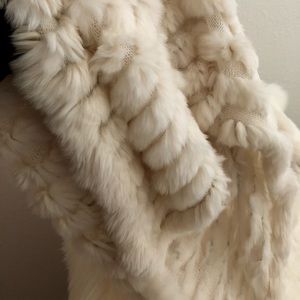 Genuine Rabbit Fur Poncho